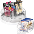 Simple Houseware 12-Inch Lazy Susan Turntable w/Removable Bins & Dividers - Image 3