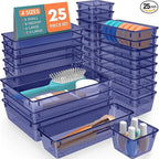 SpaceHacks 25 PCS Plastic Drawer Organizer, 4-Size Versatile Organizer Trays & storage Bins by SpaceHacks