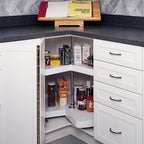 Rev-A-Shelf 32" Kidney Shaped Dual Tier Lazy Susan Organizer, White - Image 9