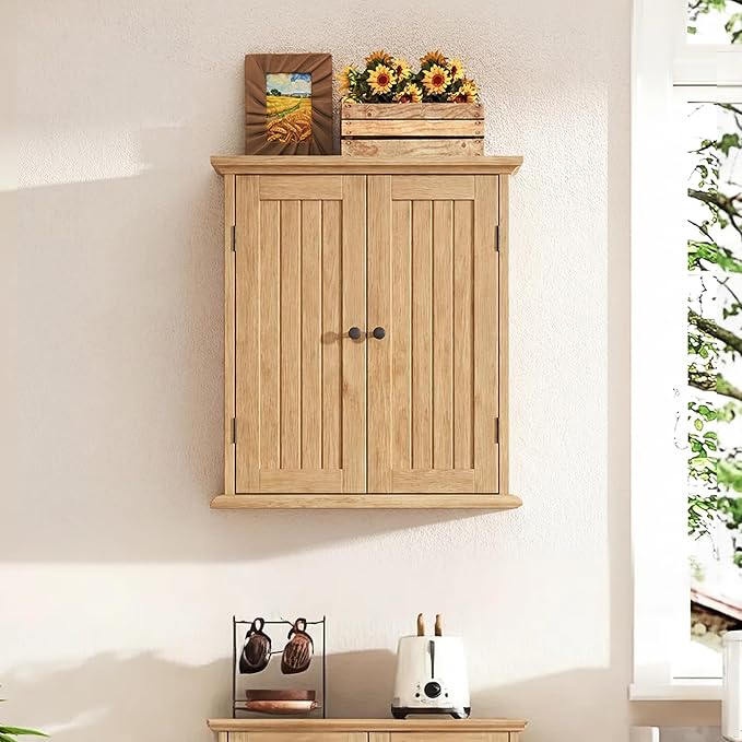 ChooChoo Bathroom Wall Cabinet with 2 Doors, Over The Toilet - Image 2