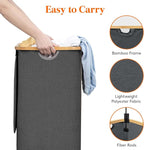 Lifewit 80L Laundry Basket with Lid, Clothes Hampers for Laundry with Bamboo Handles and 1 Removable Bag, Large Foldable Laundry Hamper for Bedroom, Bathroom, Dorm, Laundry Room, Dark Gray - Image 6