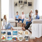 Waterproof Laundry Hamper Collapsible Laundry Basket Leather Handle Laundry Bag Large Clothes Storage Toy Organization for Bathroom Bedroom Laundryroom College Dorms (Laundry Basket-005) - Image 5