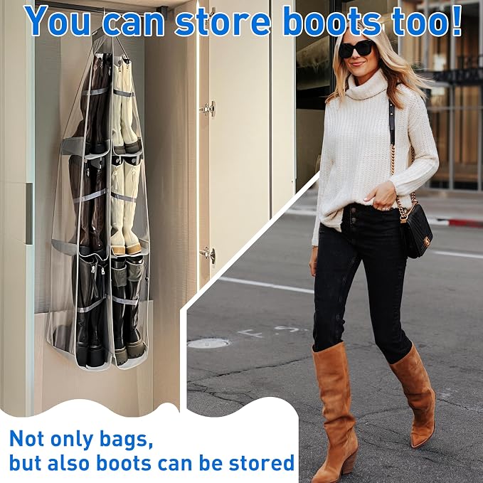 Purse Organizer for Closet, Heavy Duty Hanging Handbag Storage - Image 6