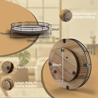 Acacia Wood 12" Lazy Susan Turntable Organizer for Table Top, Farmhouse Round Wooden Lazy Susan for Cabinet Kitchen Centerpieces Coffee Table, for Condiments Spices, Bathroom Vanity Tray Decor - Image 2