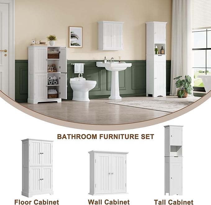 ChooChoo Bathroom Wall Cabinet with 2 Doors, Over The Toilet - Image 5
