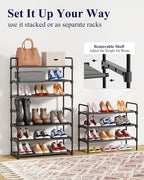 Kitsure Shoe Rack for Closet, Shoe Storage, 27.6" Wide - 3 Tiers, Black | Shoe Organizer for Closet, Entryway, Living Room, Space-Saving Shoe Shelf, Sturdy Zapateras Organizer - Image 7