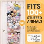 Honeyera The Original Stuffed Animal Storage (Patented) - Over Door Organizer for Stuffies, Baby Ideas Holder, Toy Plush Hammock Hanging Net Big Girls Toddler Large Bag Animals Stuffy Behind - Image 2