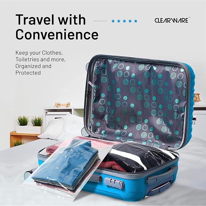 Large Storage Bags With Zipper Top - 3 Gallon Size, 16" x 18", Extra Large Plastic for Clothes, Travel, Moving, Large Reusable freezer bags, BPA-Free, 2-mil Thick (X-Large, 50, Count) - Image 5