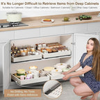 Fokyfok Pull out Cabinet Organizer,16"-21"W,13"-17"D,Expandable,Adhesive - Image 4