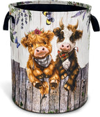 Cute Highland Cow Laundry Basket Foldable Oxford Cloth Hamper 18.9x16.5 In by Unknown
