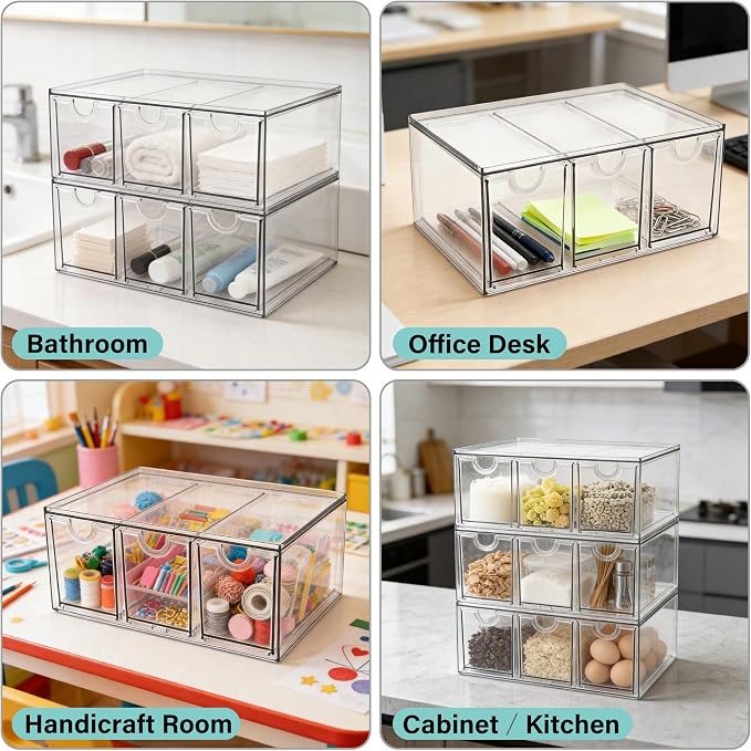 Prsildan Tea Bag Organizer K Cup Holder Drawer Coffee Pods Storage, 2 Pack - Image 7