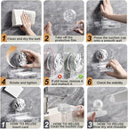 Soap Dish Holder Suction Cup, Wall Mounted Self Draining Soap Case & Sponge Rack, No Drilling Suction Bar Soap Holder for Bathroom, Kitchen Sink - Image 3