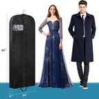 KIMBORA 60" Dress Garment Bags for Hanging Clothes Travel, Gusseted Garment Bags for Closet Storage with Handles for Long Gowns, Coats（3 Packs） - Image 7