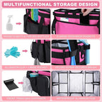 Large Cleaning Caddy With Detachable Divider And Support Board, Large Cleaning Supply Caddy With Adjustable Shoulder Strap & Waist Belt For Cleaners,Housekeepers - Image 3