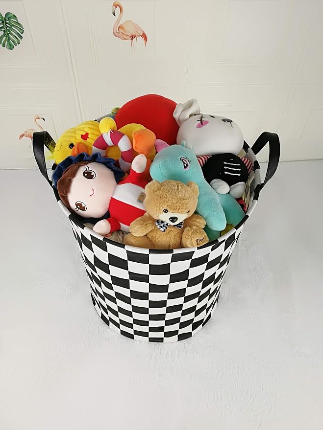 MAIZMZ Boys Storage Basket Kids Hamper Storage Bins Toys Organizer Foldable Laundry Basket Large Collapsible Canvas for Home Outdoor Race Car Room Decor Gifts - Image 5