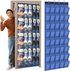 Windyun 1 Pcs 40 Pocket Over the Door Shoe Organizer Hang,Navy Blue by Windyun