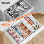 SpaceHacks 25 PCS Plastic Drawer Organizer, 4-Size Versatile Organizer Trays & storage Bins - Image 4