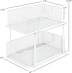 Sorbus Pull-Out Under Sink Organizer, Mesh Construction (White, 1 Pack) - Image 3