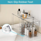 Vtopmart 2 Pack Clear Stackable Storage Drawers,9.7" High Plastic Organizers Bins for Skincare, Bathroom Supplies,Ideal for Cabinet,Undersink,Vanity,Kitchen,Pantry Organization - Image 8