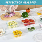 Vtopmart 8 Pack Glass Food Storage Containers with Airtight Lids - Image 5