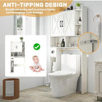 OMOCCUIT Over The Toilet Storage Cabinet,32" Over Toilet Bathroom Organizer - Image 5