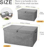2 Pack Storage Boxes with Lids and Handles, Collapsible Linen Storage Bins Organizer Containers Baskets Cube with Removable Divider for Home Bedroom Closet Office (Pink, Large) - Image 7