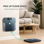 ELETIUO Wall-Mounted Scale Holder with Adhesive &Screws -Fits Most Digital Scales (Up to 1.2"/30mm Thick),Anti-Slip Silicone Pads,Space-Saving Bathroom/Bedroom Organizer-Easy to Install, Clear - Image 2