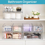 Vtopmart Clear Stackable Storage Drawers, 3 Pack Wide Organizer Set - Image 5