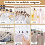 Mlici Clothes Hanger Connectors - 60 Pcs Multi-Level Cascading Hooks, Black - Image 5
