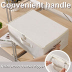 Underbed Storage Baskets with Lids,14.9x10.2x5.9in,Beige,1 Pack - Image 8