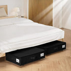 Vincona Under Bed Storage with Wheels, 2 Pack Under Bed Storage Containers with Label Holders for Clothes, Shoes and Blankets, Rolling Underbed Shoe Organizer with Cover, Black (23.6 x 15.7 x 7.28 in) - Image 5