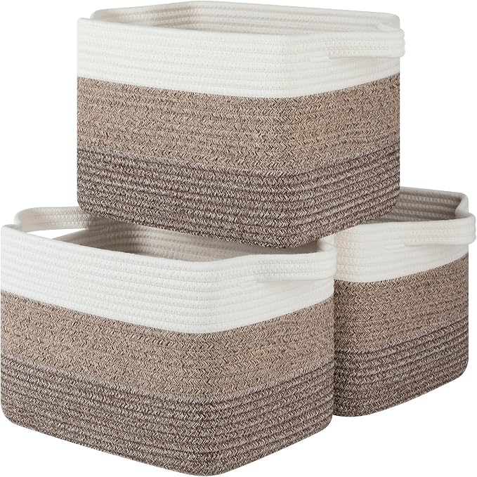 OIASKET Storage Basket for Organizing 3 Pack, Woven Baskets for Storage by OIASKET