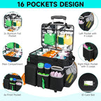 Cleaning Cadddy Bag with Rolling Cart, Lareg Cleaning Bag with Wheels - Image 5