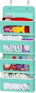 Simple Houseware 4 Clear Pocket Over Door Hanging Organizer, Turquoise by SimpleHouseware