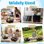 6 Pack Plastic Classroom Organizer Caddy with Handle, Black - Image 6