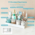 Vtopmart 5 PCS Bathroom Countertop Organizer Sets, White - Image 5