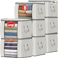 Fab totes 90L Clothes Storage, Foldable Thick Fabric Blanket Storage Bags | Foldable Containers with Zippers,Window and Handles for Organizing Bedroom, Closet, Comforter, Bedding,Dorm essentials by Fabtotes