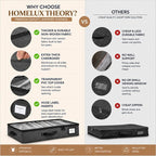 HOMELUX THEORY Under Bed Storage, Low Profile 2pc with Lid, Dark Gray | Slim fit for low-clearance beds & couches, Fits seasonal clothes, blankets & shoes, Bins with lids, Space-saving storage - Image 3