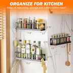 Bunoxea Spice Rack Wall Mounted 2 Pack,RV Spice Rack,Black - Image 7