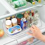 Lazy Susan Turntable for Refrigerator, Square Turntable Organizer for Fridge Cabinet, Pantry, Countertop (15.3" x 11.1" Rectangle 2 Pack - Clear) - Image 3