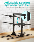 ORDORA Pots and Pans Organizer Under Cabinet 13.8", 6-Tier Adjustable Rack - Image 6