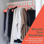 Plastic Clothes Hangers – Heavy Duty Hanger Set, for Organizing Clothes, Dresses, and Coat, Holds Up to 5 lbs, Space-Saving Hangers with Non-Slip Shoulder Grooves, Pack of 80, Brown - Image 3