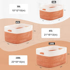Artfeel Blanket Basket,Rectangle Woven Baskets for Storage,30L Laundry Basket for Decorative Nursery Blanket,Toys,Dirty Clothes and Magazine in Shelves,Baby Room,and Living Room - Image 5