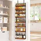 8-Tier Black Metal Back of Door Organizer and Storage for Kitchen Home by Unknown