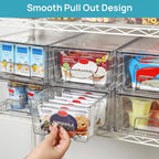 Vtopmart 8 Pack Stackable Clear Drawer with Dividers - Image 6
