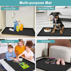 Undersink Waterproof Mat 31" x 19", Silicone Under Kitchen Sink Mat with Raised Edges, Under The Sink Organizer for Kitchen and Bathroom Leak Protection Black - Image 7