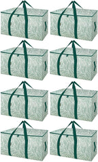 BALEINE 8-Pack Oversized Moving Bags with Reinforced Handles, Heavy-Duty Storage Tote for Clothes, Moving Supplies (Antique Folidage, 8-Pack) by BALEINE