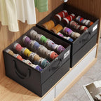 Large Reinforced 2 Pack Shoe Organizer for Closet with Adjustable Dividers | Customizable Compartments for Sneakers, Boots, Heels, Sandals, Clothes, Towels and Toys, Versatile Cube Storage Organizer - Image 7