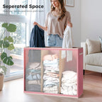 SOLEDI 180L 3-Section Laundry Hamper with Lid, Extra Large Dirty Clothes Basket with Sturdy Handles for Laundry Room & Bedroom - Durable Organizer for Sorting Laundry - Image 3