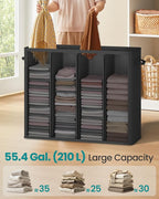 SONGMICS 210L Laundry Hamper, 4-Compartment Laundry Sorter with Lid - Image 3